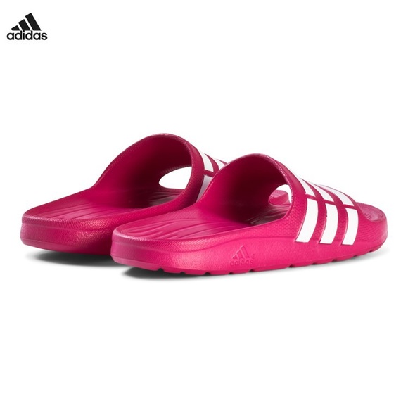 Adidas Girls Durango Slides Sandals Pink Kids 5 6 - Picture 3 of 9